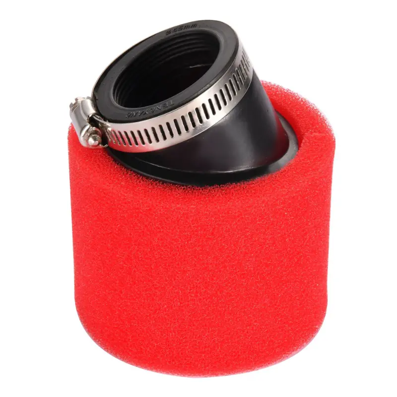 Filter Udara Busa Bersudut 45Mm Merah untuk Sepeda Motor ATV Dirt Bike
